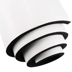 DGSL Neoprene Adhesive Foam Sheets, 12'' W x 118'' L x 1/4'' Thick Sponge Self Adhesive Rubber Padding Sheet Closed Cell Foam Sheet Roll for DIY, Multi-Function Soundproof Rubber Mat, Black