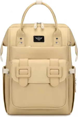 Diaper Bag Backpack, Large Capacity, Water-Resistant, Backpack and Messenger Bag Set Can be Combined Disassembled (Khaki)