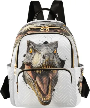 Dinosaur Roar 3d Animal Small Backpack for Women Fashion Backpack Purse Lightweight Casual Daypack Back Pack Travel Bag, S