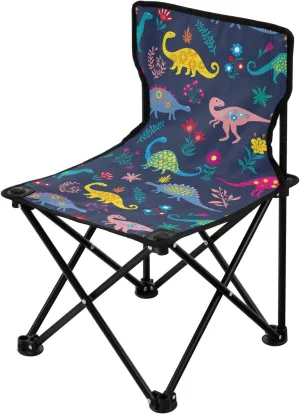Dinosaurs Colorful Animals Foldable Ultralight Camp Chair Ultralight Backpack Chair with Carrying Bag Travel Chair for Outside Lawn