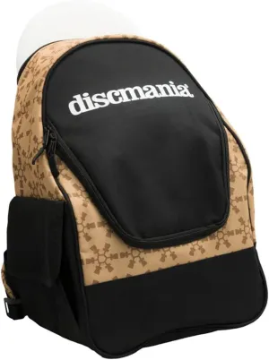 Discmania Fanatic Go Backpack Disc Golf Backpack – 13-18 Disc Main Storage Plus Deep Putter Pocket – 32 Ounce Bottle Holder, Water Resistant Disc Golf Bag (Sand)