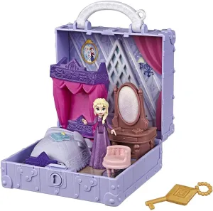 Disney Frozen Pop Adventures Elsa's Bedroom Pop-Up Playset with Handle, Including Elsa Doll, Diary, Chair, & Blanket Accessories - Toy for Kids Ages 3 & Up