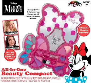 Disney Minnie Mouse All-in-One Beauty Compact Real Kids Makeup Kit for Eyes, Lips and Cheeks by CRA-Z-Art - Amazon Exclusive