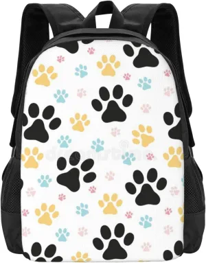 Dog Paw Print Lightweight Packable Backpack Travel Casual Large Capacity Daypack Foldable Backpack For Men Women