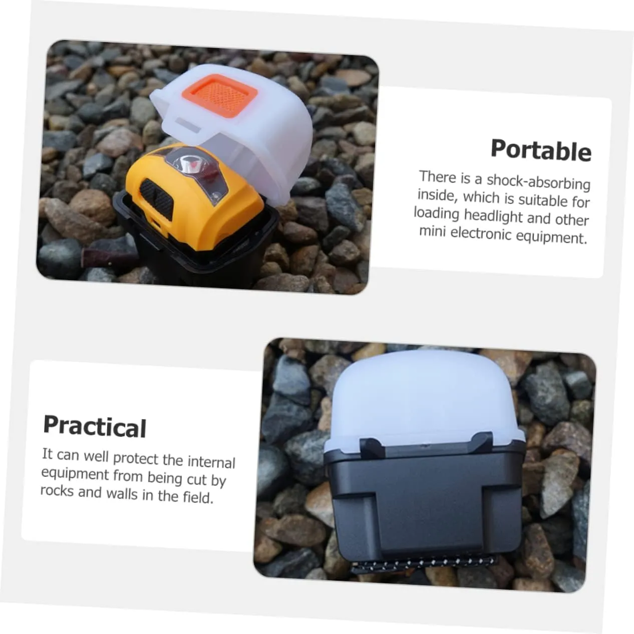 DOITOOL 3pcs Box Camping Headlight Case Portable Lamp Box Shockproof Water-Resistant Design for Outdoor Activities