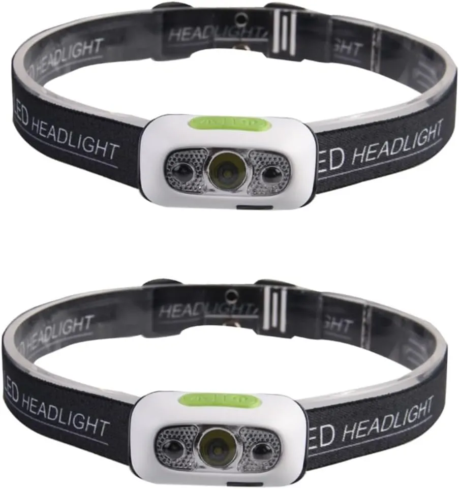 DOITOOL Pcs Led Headlamp Flashlight Rechargeable Sensor Headlight for Camping Hiking Running Hands Motion Sensor