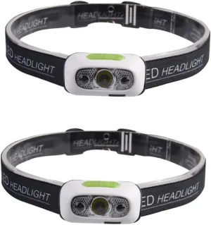 DOITOOL Pcs Led Headlamp Flashlight Rechargeable Sensor Headlight for Camping Hiking Running Hands Motion Sensor