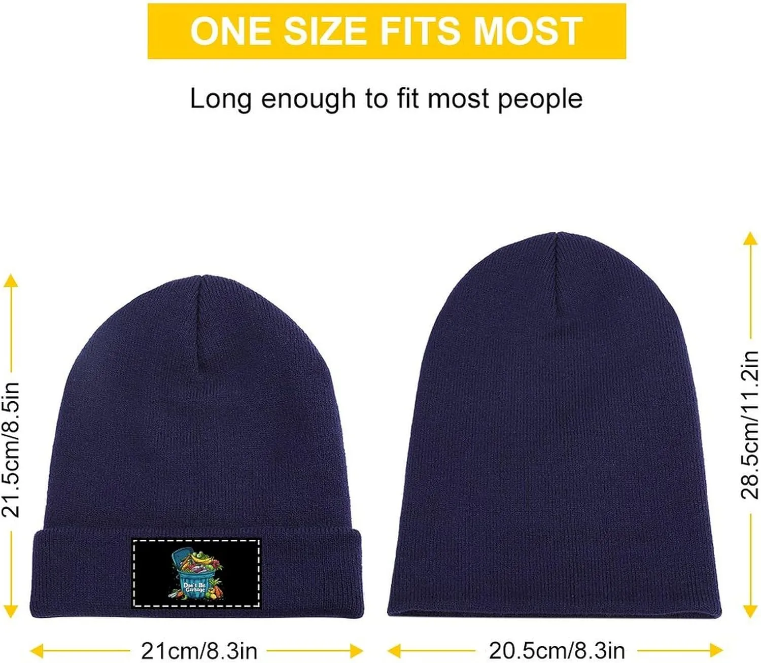 Don't Be Garbage Casual Beanie Skull Cap Warm Soft Ski Knit Hat Unisex Winter Outdoor