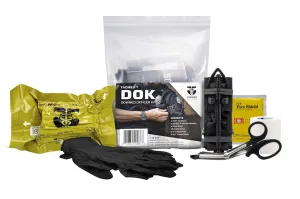 Downed Officer Kit (DOK) with SOF Tourniquet, Compressed Gauze Trauma Bandage, Compact Resealable Bag