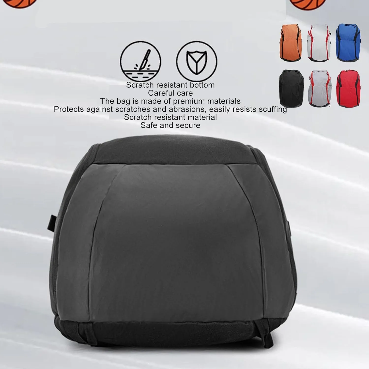 Drfeify Basketball Backpack, Wet Dry Segregation Backpack Oxford Cloth Laptop Compartment Bag for Exercise Supplies