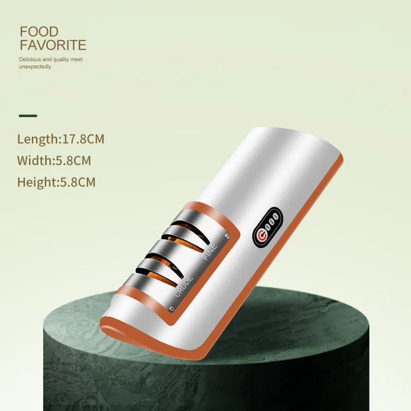 Electric knife sharpener kitchen gadget multi-function artifact knife sharpener household fast small automatic knife sharpener