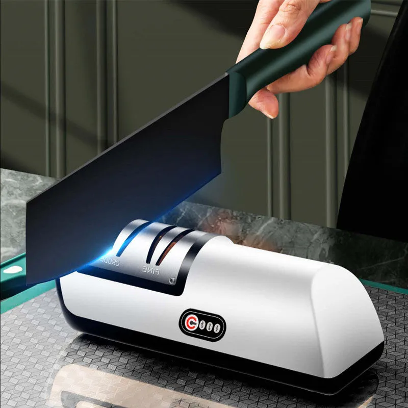 Electric knife sharpener kitchen gadget multi-function artifact knife sharpener household fast small automatic knife sharpener