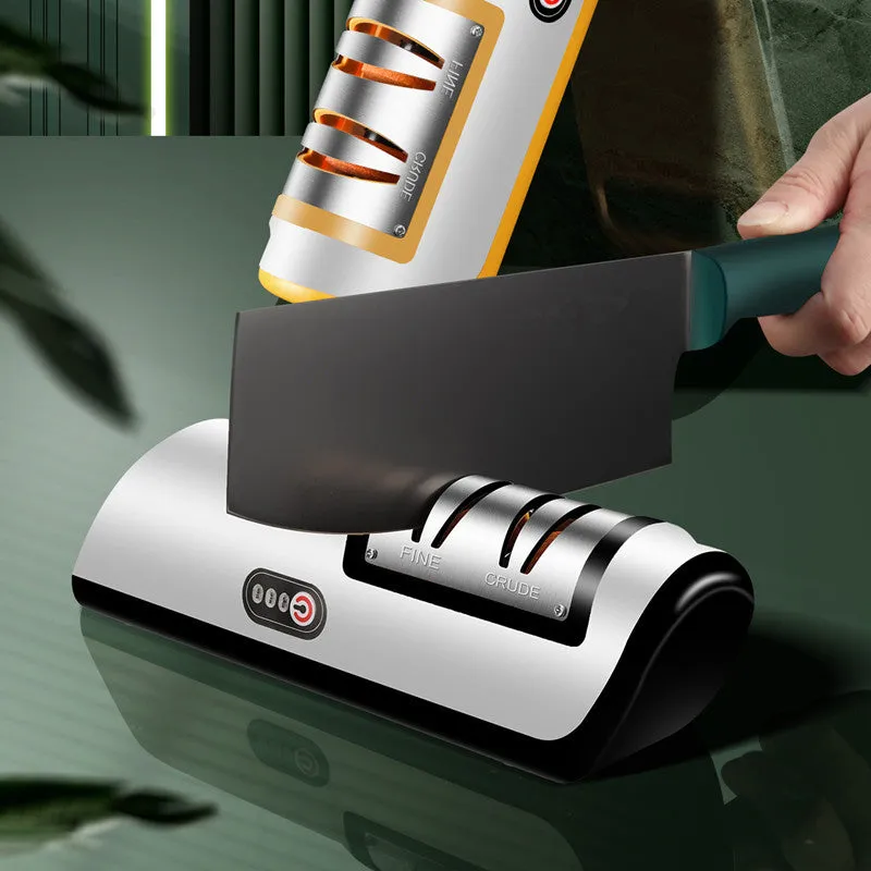 Electric knife sharpener kitchen gadget multi-function artifact knife sharpener household fast small automatic knife sharpener