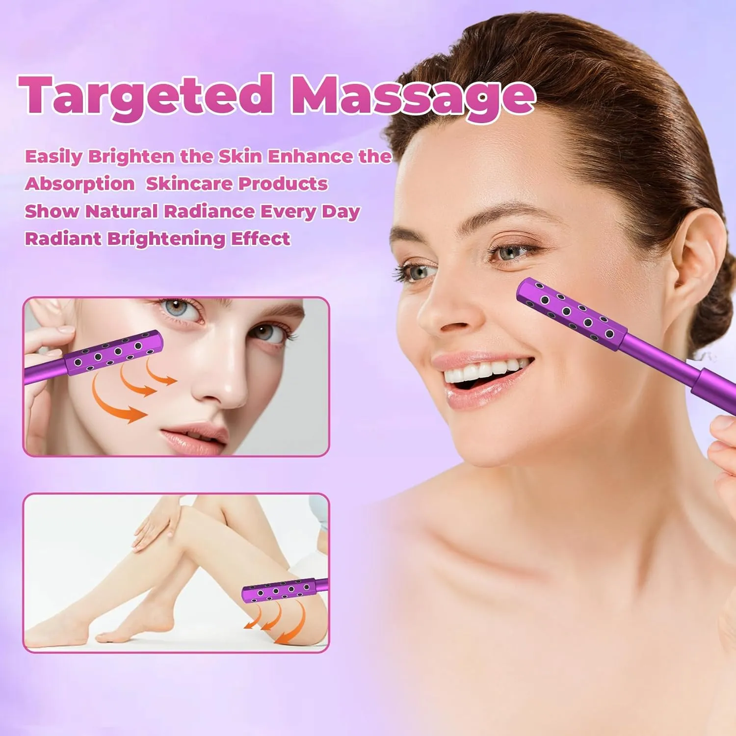 Eloura Facial Massaging Beauty Roller - 24 Stone Eloura Face Roller, Eloura Facial Massager, Just 3 Minutes a Day (1PCS)