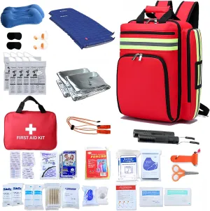 Emergency Backpack,First aid kit,Emergency kit,Preparedness Go-Bag for Earthquake,Fire,Hurricane,Tornado,War,Flood,Urgent use, Canvas Backpack,9 36 Tools,Survival Backpack
