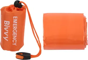 Emergency Sleeping Bags Survival Blanket PE Aluminum Film Orange Survival Sack Simple Thermal Blanket Compact Thermal Sleeping Bag Emergency Survival Bag for Camping Hiking