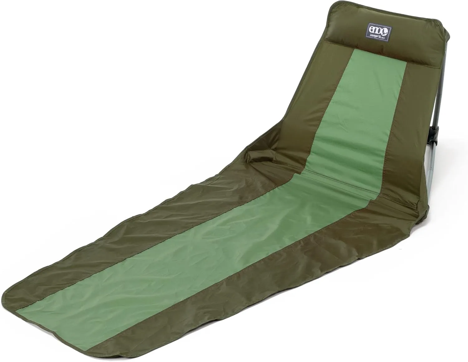 ENO Lounger GL Chair - Portable Camping Chair with Lightweight Frame & Comfortable Cushions - for Hiking, Camping, or The Beach - Olive/Lime