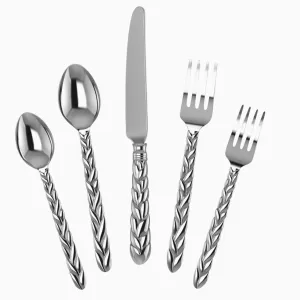 Entwine 5-piece Silver Plate Flatware Set by Krysaliis