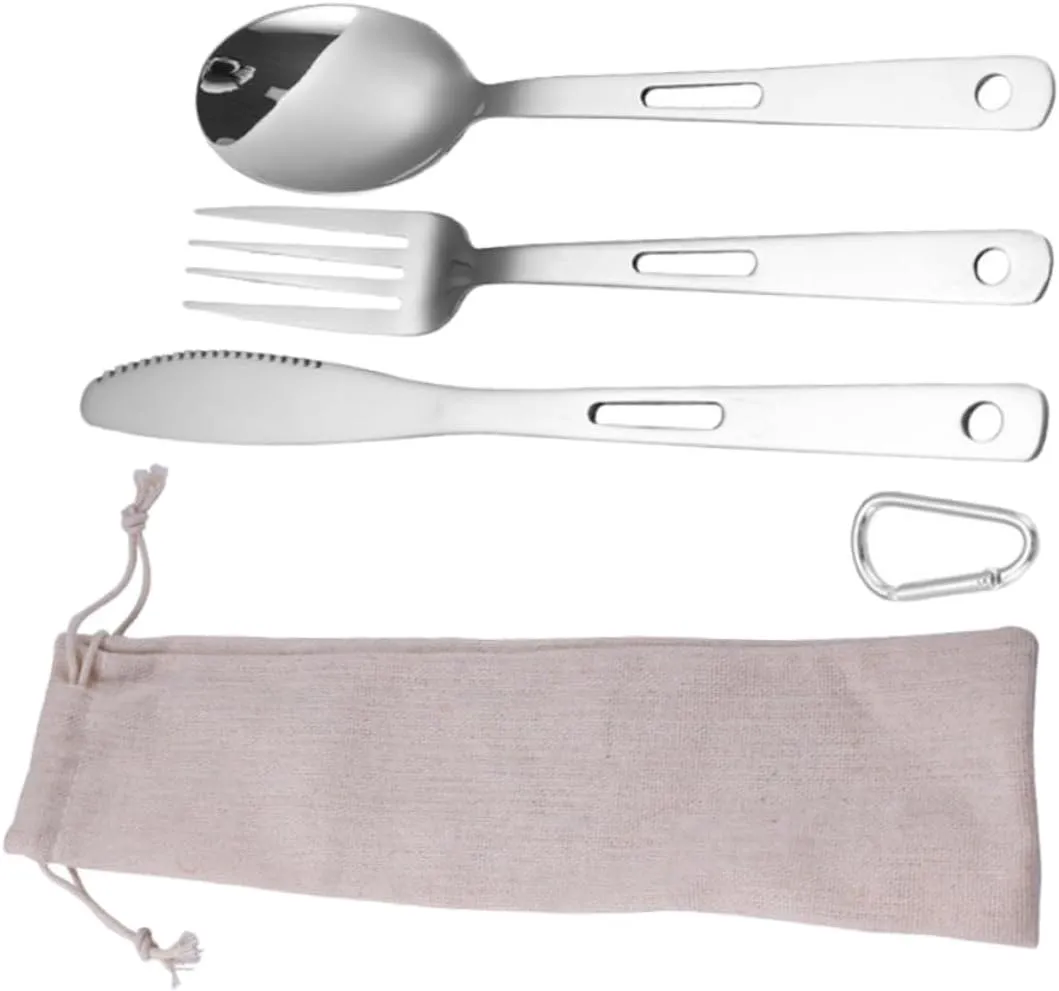 Essential Camping Tableware Lightweight Portable Silverware Set for Camp Cooking Hiking