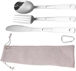 Essential Camping Tableware Lightweight Portable Silverware Set for Camp Cooking Hiking