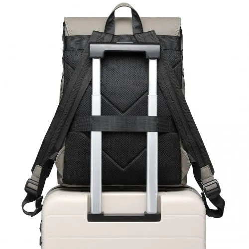 ET2417 - Kono Water-Resistant Urban Geometric Backpack With Laptop Compartment - Grey
