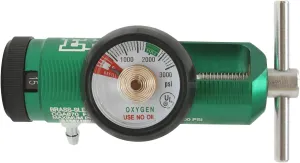 Ever Ready First Aid Oxygen Regulator CGA-870 Gauge Flow Rate with Wrench Key - 0-15LPM
