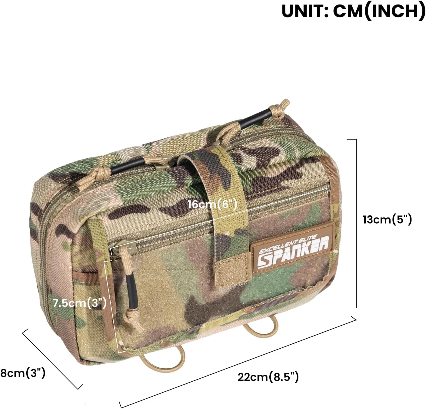 EXCELLENT ELITE SPANKER Tactical First Aid Pouch IFAK Rip Away Molle EMT Pouch Compact Admin Pouch Medical Utility Pouch Emergency Survival Kits for Tactical Vest,Backpack