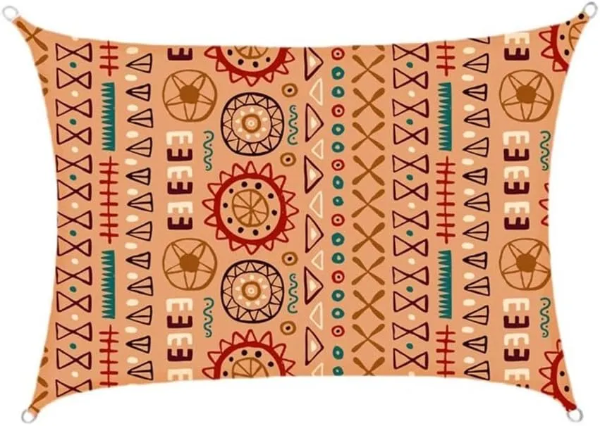 exproyzk Waterproof Sun Shade Sail Bohemian Style UV Block Canopy Awning for Garden Backyard Activities (Can Customize The Size and Pattern)(#C,3x2.6m)