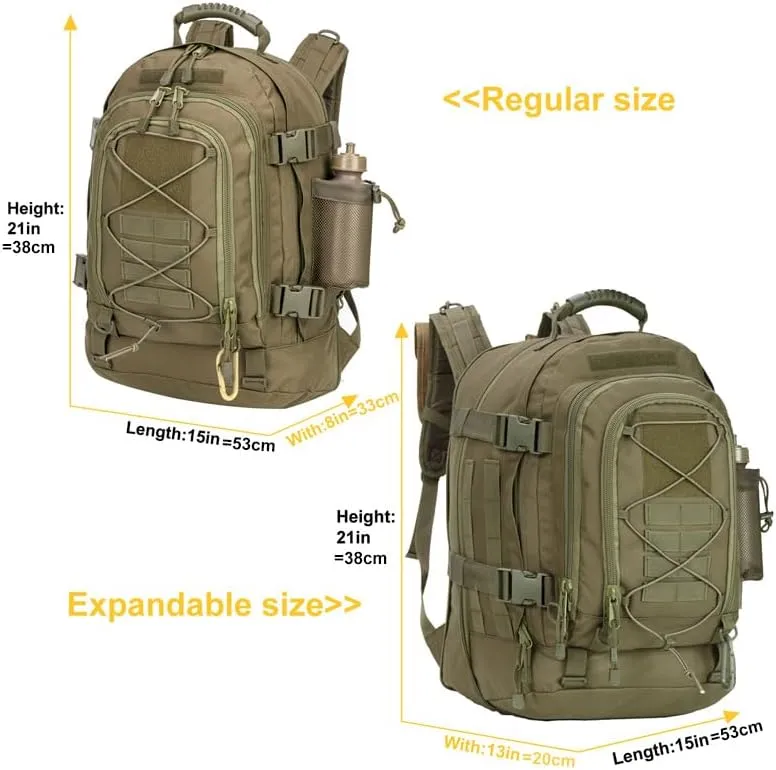 Extra Large 60L Tactical Backpack for Men Women Outdoor Water Resistant Hiking Travel Laptop Bag(BCP)