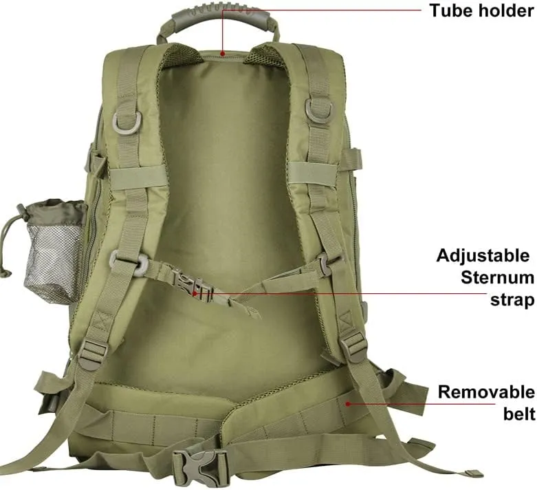 Extra Large 60L Tactical Backpack for Men Women Outdoor Water Resistant Hiking Travel Laptop Bag(BCP)