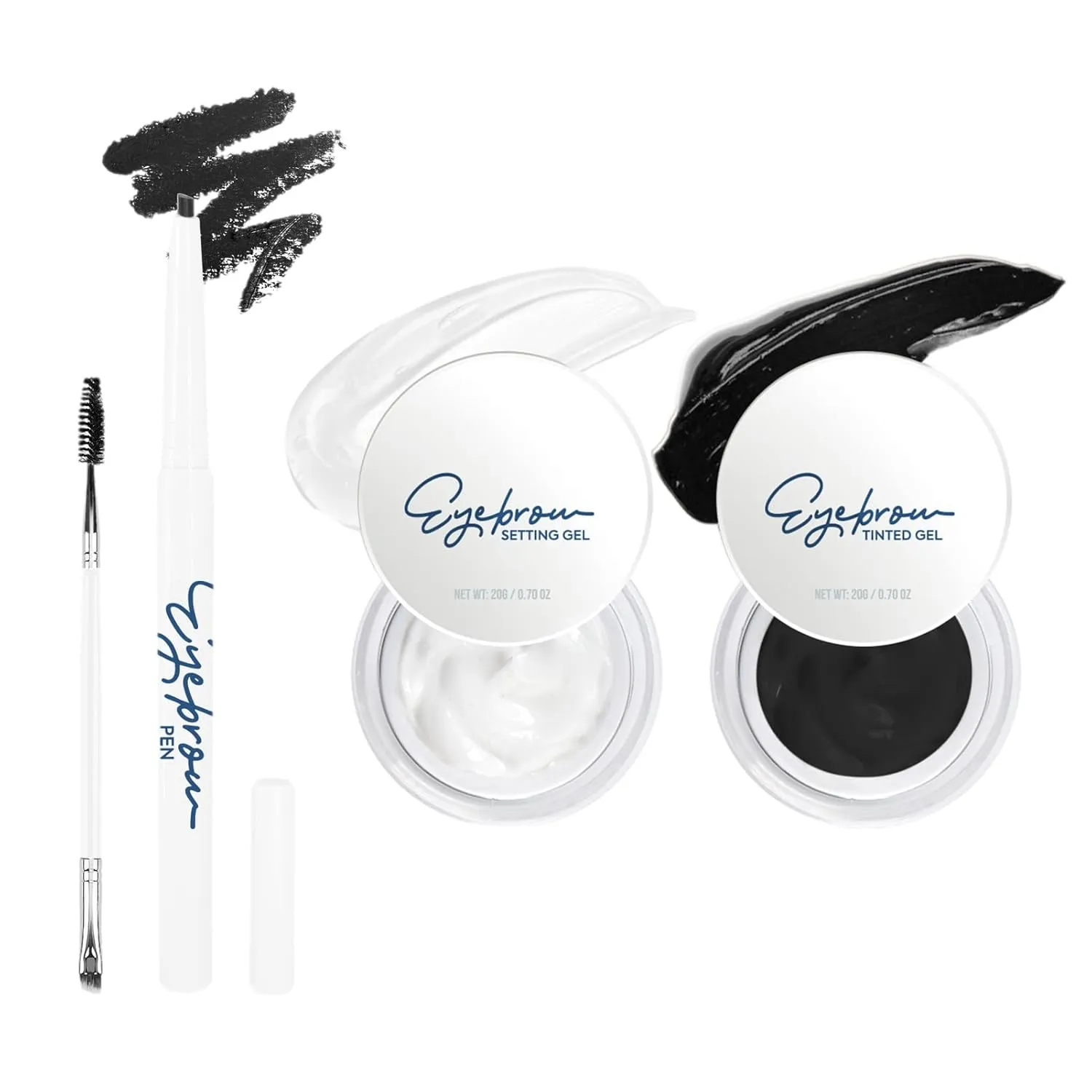 Eyebrow Wax, Waterproof Eyebrow Wax, 2 Colors Smudge Proof Eyebrow Setting Gel, Including Eyebrow Brush Eyebrow Pencil