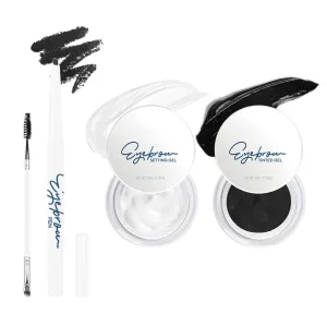 Eyebrow Wax, Waterproof Eyebrow Wax, 2 Colors Smudge Proof Eyebrow Setting Gel, Including Eyebrow Brush Eyebrow Pencil
