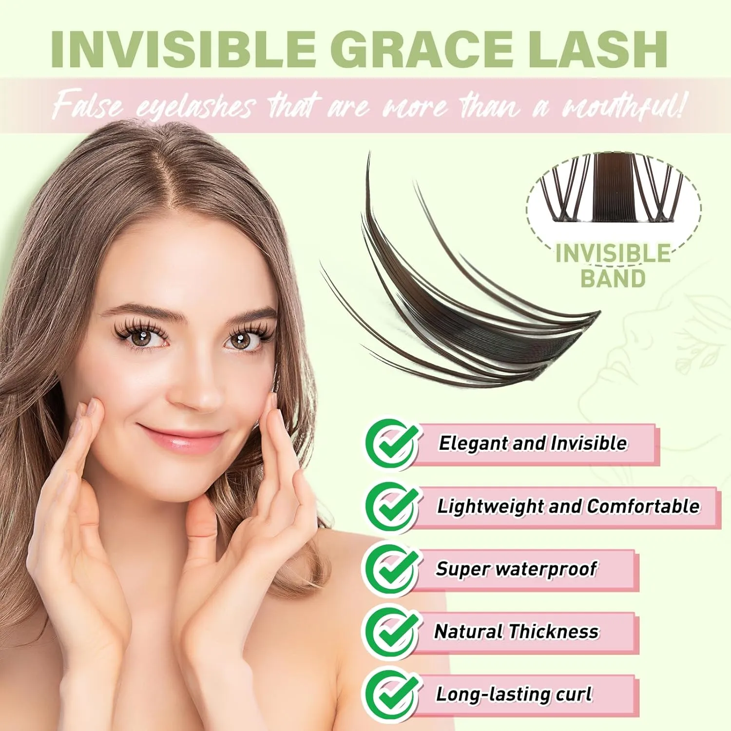 Fairy Brown Lash Clusters Kit Lash Extension Kit D Curl 144Pcs Eyelash Extension Kit Wispy Natural Invisible Band Lash Kit with Waterproof DIY Lash Extension Kit at Home(Fairy Brown-D-8-18MIX)