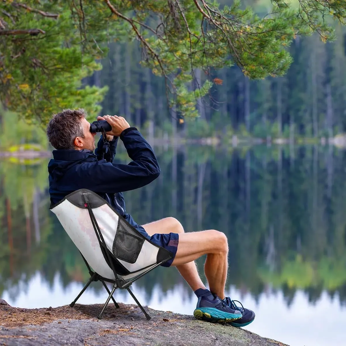Falling Maple Leaf Portable Camping Chair Backpacking Chair Ultra Lightweight Compact Folding Chairs for Outside Beach Picnic Hiking