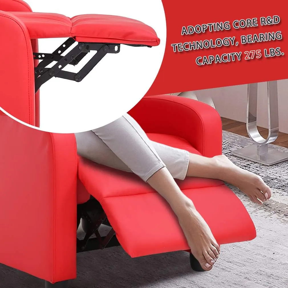 FDW Recliner Chair for Living Room Home Theater Seating Single Reclining Sofa Lounge Reading with Padded Seat Backrest