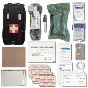 Field First Aid Kit (IFAK) Personal Camping Gear Emergency Survival Kit Backpack Medical Kit for Hiking 44 Piece Travel Kit