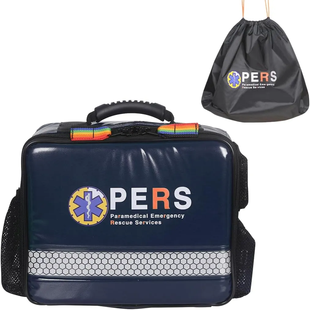 First Aid Bag Empty for EMT, EMS,Medical Rescue bag with 4-Divider Package,Emergency Bag for Rescue Tools,Durable,/Sturdy/Waterproof-Empty (Blue)