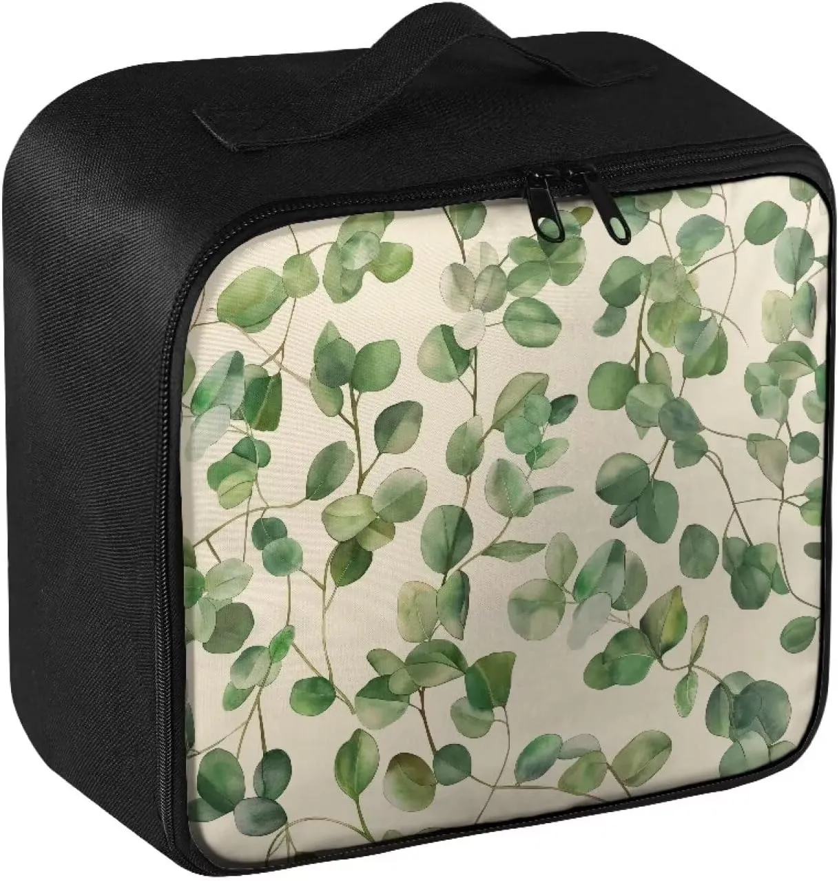 First Aid Bag Empty Medium Green Leaves Travel First Aid Pouch Empty Portable Travel Medicine Pouch Zipper Medical Supplies Organizer Bag for Camping Hiking Home Travel