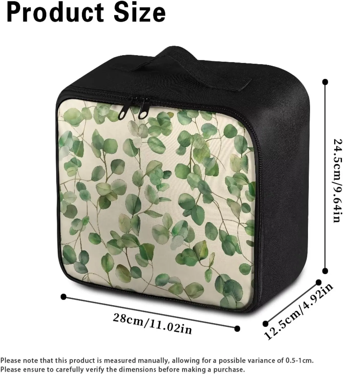 First Aid Bag Empty Medium Green Leaves Travel First Aid Pouch Empty Portable Travel Medicine Pouch Zipper Medical Supplies Organizer Bag for Camping Hiking Home Travel