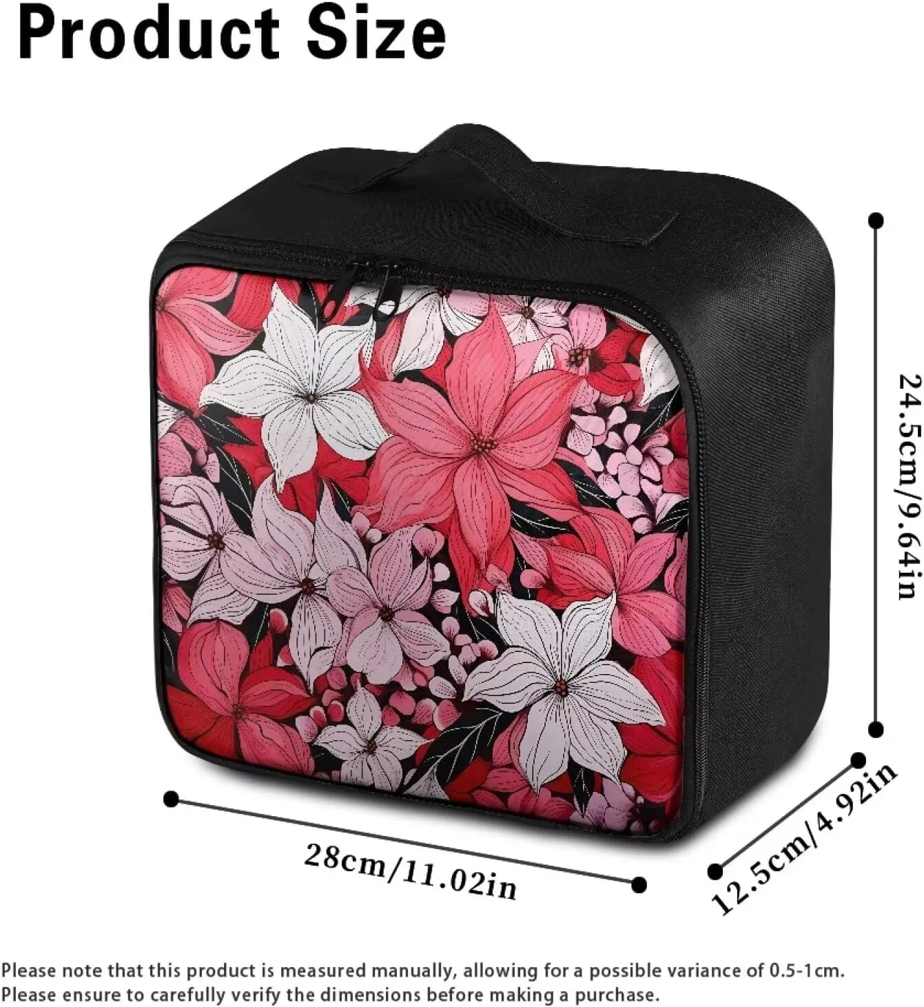 First Aid Bag Empty Tropical Flower Travel Medicine Kit Bag Zipper First Aid Pouches Empty Medium Emergency Trauma Kit Organizer Bag for Hiking, Camping, Car, Travel, Home and Outdoor