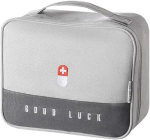 First Aid Bag Empty, Waterproof Emergency Medic Trauma Bag, Medicine Bag For Traveling ,Home Hiking Camping Car Office(Large,Grey)