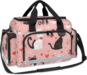First Aid Bags Empty, Cute Cats Emergency Bag First Aid Kit Multiple Compartment Kit Carrier On Call Trauma Bag For Paramedics Emergency Medical Supplies Kit