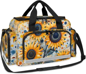 First Aid Bags Empty, Cute Sunflowers Emergency Bag First Aid Kit Multiple Compartment Kit Carrier On Call Trauma Bag For Paramedics Emergency Medical Supplies Kit