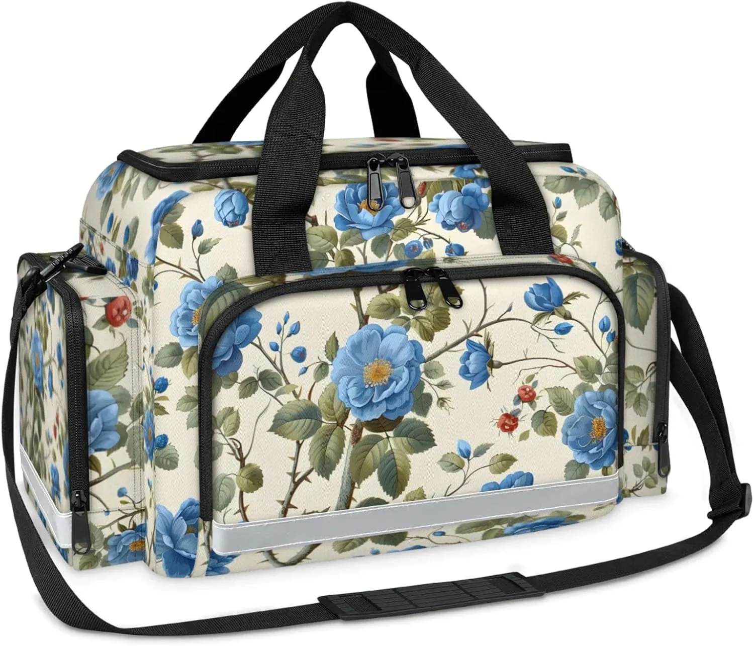 First Aid Bags Empty, Oil Painting Flower Emergency Bag First Aid Kit Multiple Compartment Kit Carrier On Call Trauma Bag For Paramedics Emergency Medical Supplies Kit