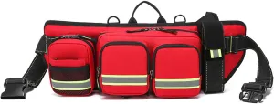 First Aid Fanny Pack Empty,Large Emergency Medical Bags,Trauma Bag with Multiple Pockets & Adjustable Strap for Lifeguard,First Responder, Hiking,Travel