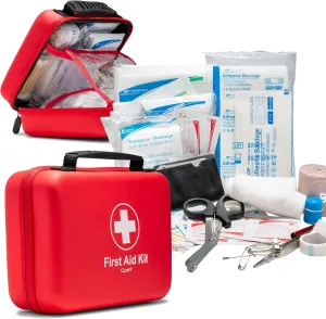First Aid Kit 230 Piece, Waterproof, All Purpose Use Outdoor, Indoor, Car, Hiking, Office, Kitchen,