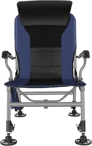 Fishing Chair Outdoor Folding Chair Full Back Padded Height Adjustable Camp Chair with Pillow Camping Fishing Recliner Chair Camping Chair(B)