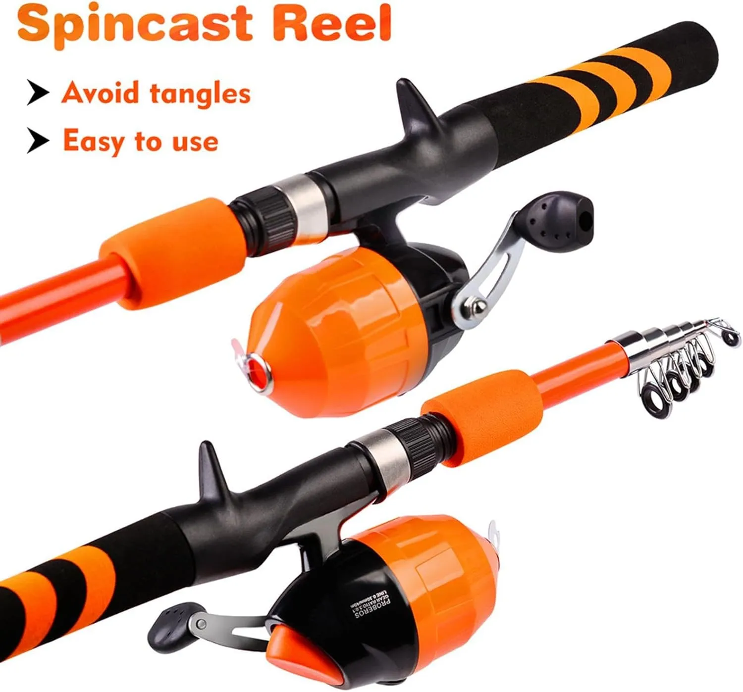 Fishing Pole Set - Beginners Fishing Kit - Soft Telescopic Rod with Carry Bag | Beginner-Friendly Angling Kit for Boys and Girls | Lightweight Outdoor Fishing Gear for Family Fun Or Travel
