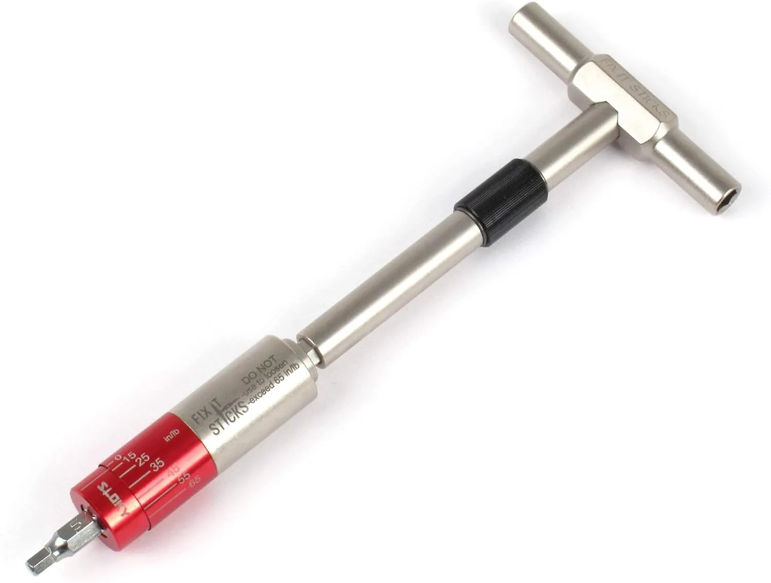 Fix It Sticks Tightening  /- 10% Accurate 15-65 inch-lbs All-in-One Torque Driver Tool Kit w/T-Way Wrench Bits Socket Adapters