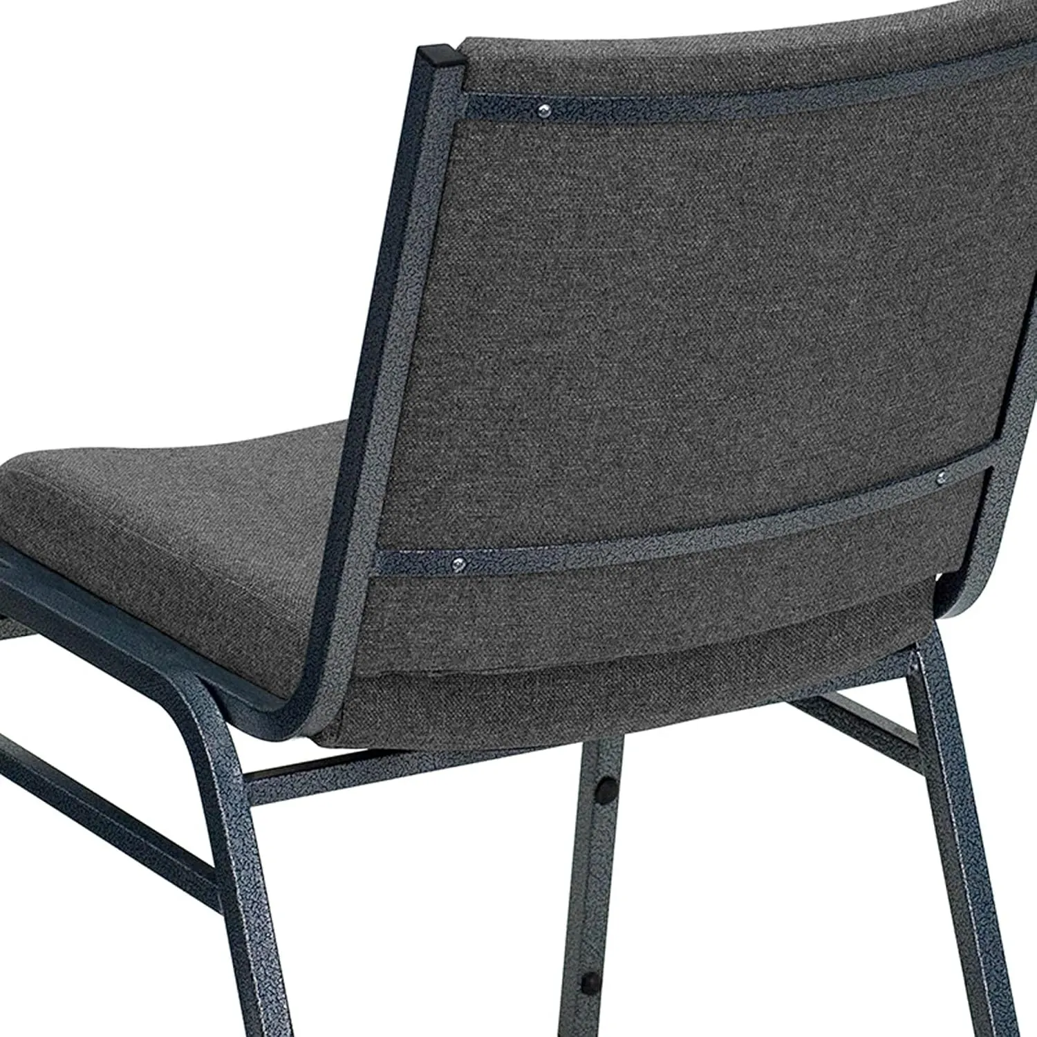 Flash Furniture HERCULES Series Heavy Duty Gray Fabric Stack Chair with Ganging Bracket